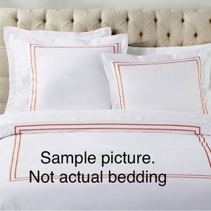 Pottery Barn Pearl duvet and euro shams